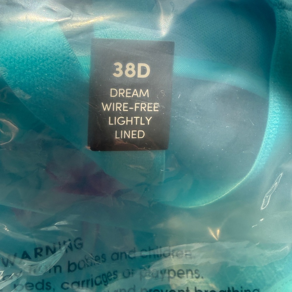 NWT Torrid Dream Wire Free Lightly Lined Floral Embroidered Blue Bra 38D | NWT - Picture 3 of 3